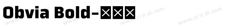 Obvia Bold字体转换 Obvia Bold字体转换